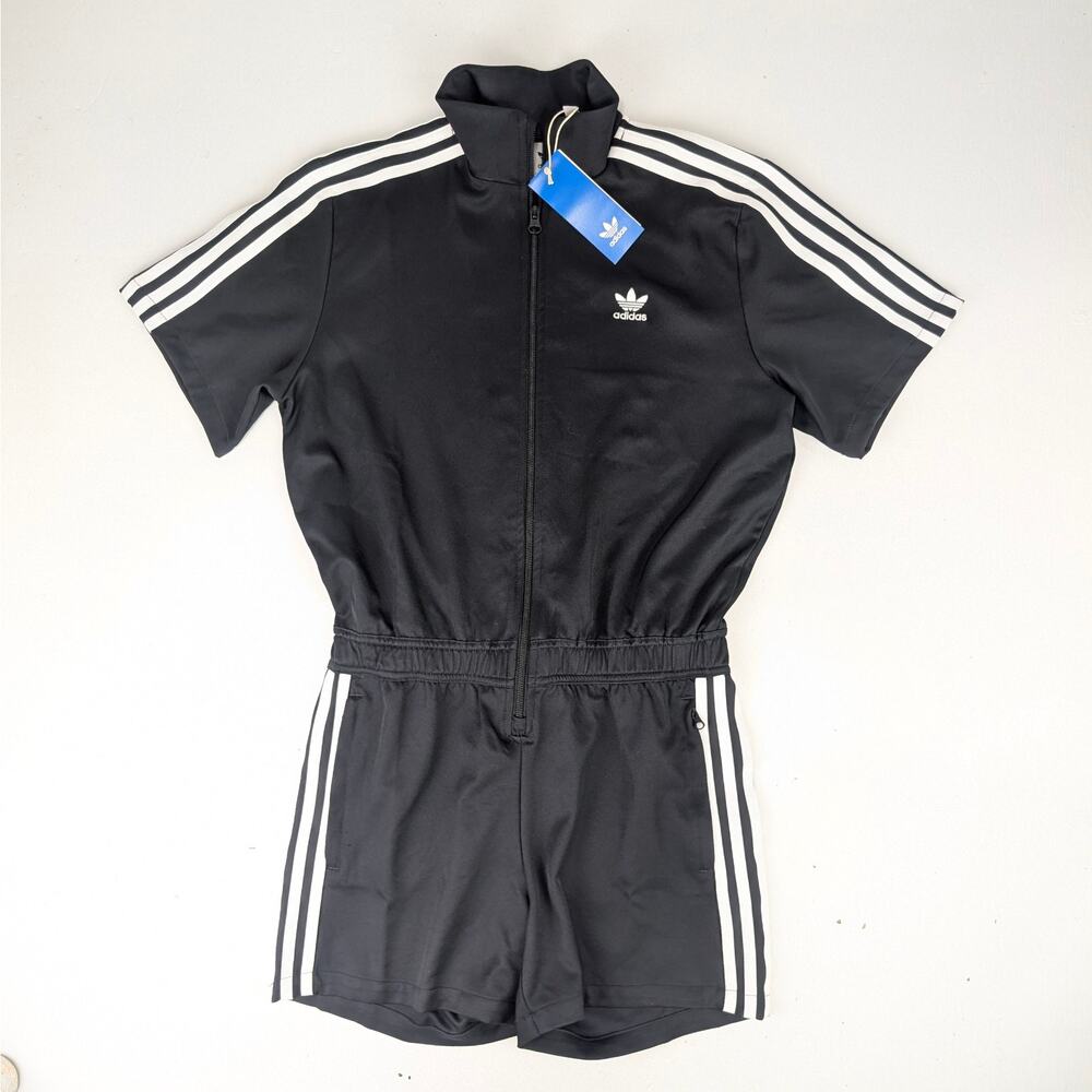 Adidas Youth Girls Large Jumpsuit Romper - Black/White